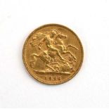 A Victorian half sovereign dated 1896