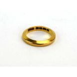 A 22ct yellow gold wedding band, ring size H 1/2,