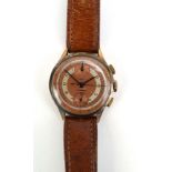 A gentleman's part 18ct yellow gold chronographe wristwatch,