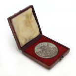 A cased medallion commemorating the Battle of Inkermann, Crimean War, 1854,