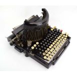 A Royal Bar-Lock (Barlock) typewriter, possible a No. 10, QWERTY keyboard, c.