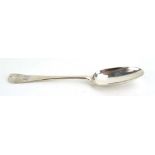 A George II silver shell back table spoon, James Wilks, London 1742, l. 20.5 cm, 1.