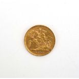 A Victorian half sovereign dated 1896