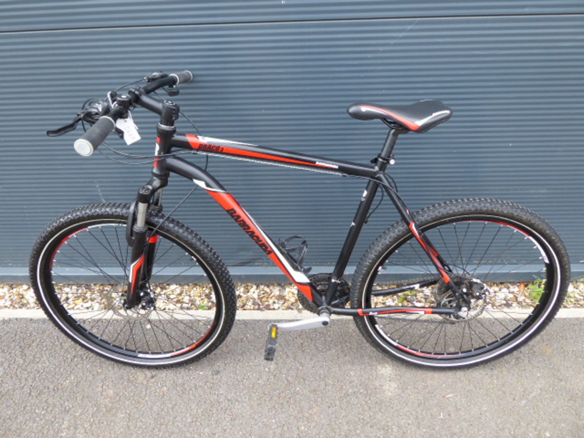 Black and red mountain bike