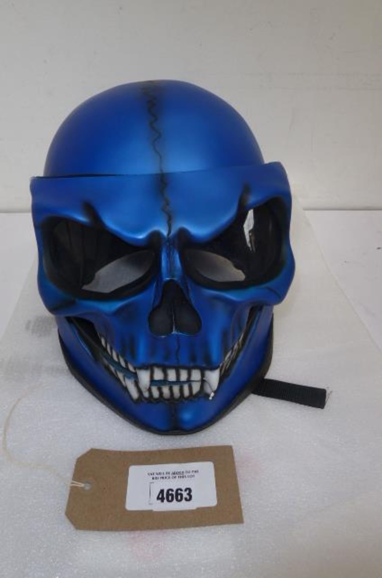 Blue horror fang design Crash Helmet