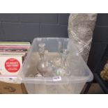 Box containing a quantity of decanters