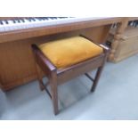 Mahogany framed piano stool