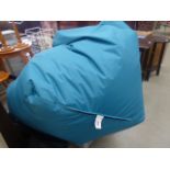 Blue canvas bean bag