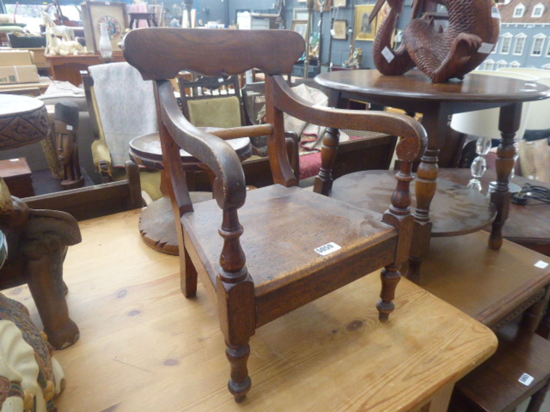 Child's beech framed armchair