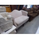 (26) Beige fabric 2 seater couch (collectors item see soft furnishings policy)