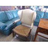 (13) Wingback armchair with strung seat