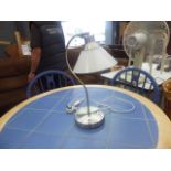 Desk lamp with glass shade