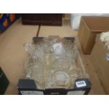 Box of glass milk jugs