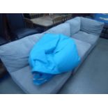 Blue canvas bean bag