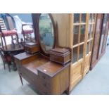 Edwardian dressing chest with central oval mirror