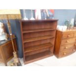 Mahogany open bookshelf