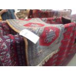 (15) Small Pakistani mat with red background