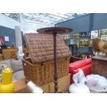 19th century tripod wine table with barley twist column