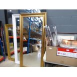 (2) Rectangular mirror in gilt frame