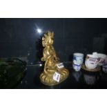 (22) Brass figure of an eastern deity