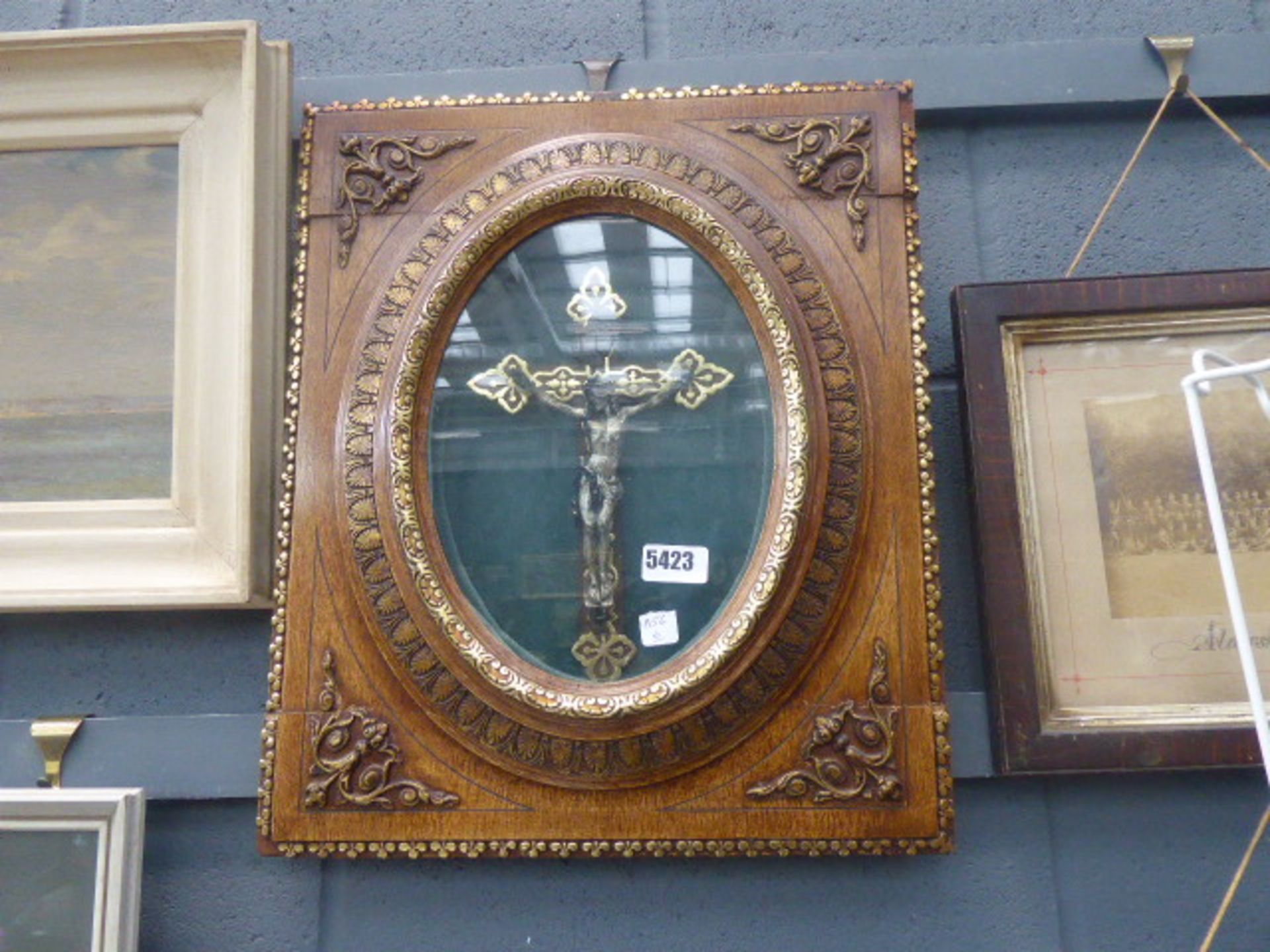 6 - Crucifix in oak case