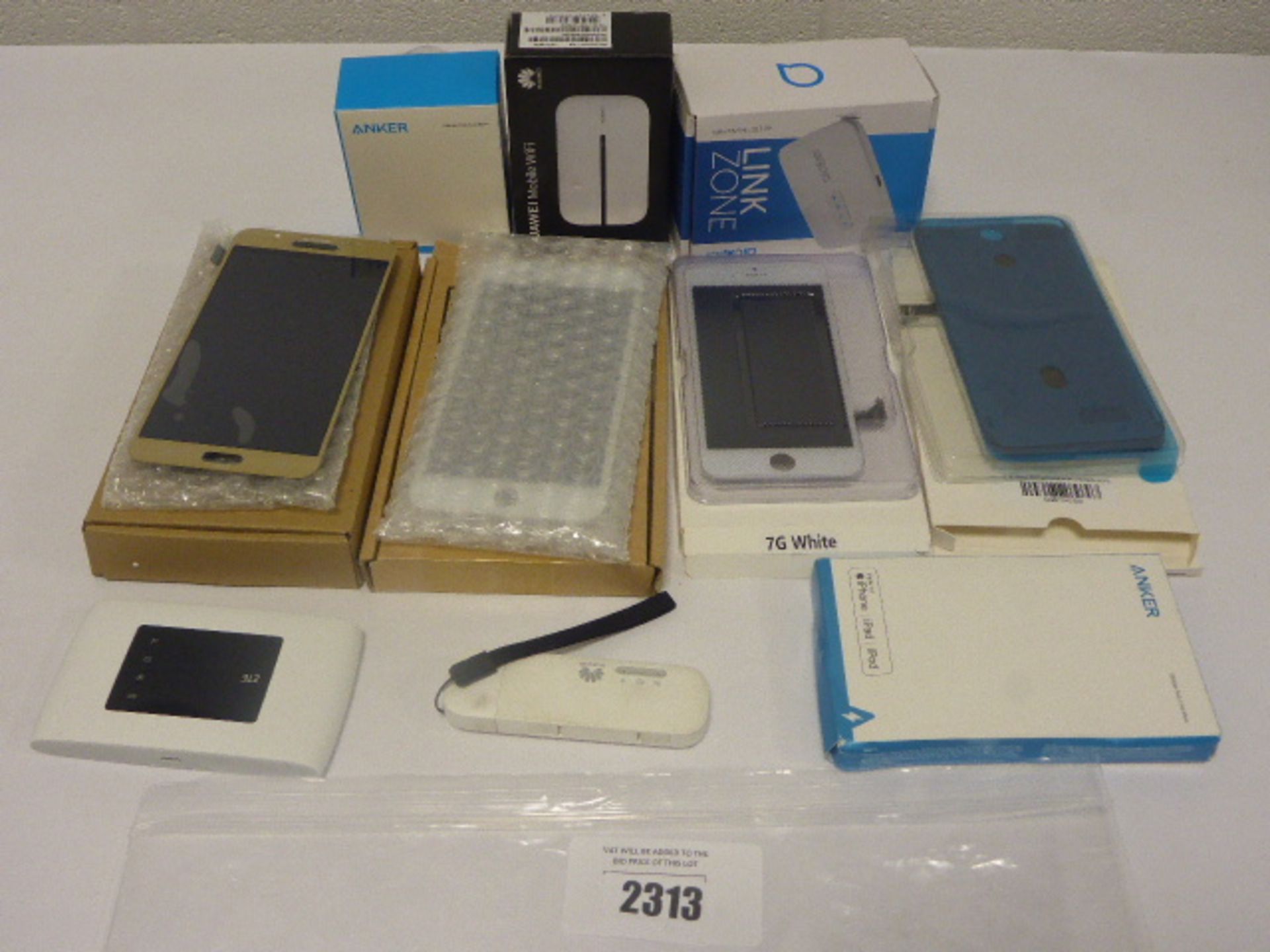 Mobile phone replacement screens, Huawei 4G adaptors, etc.