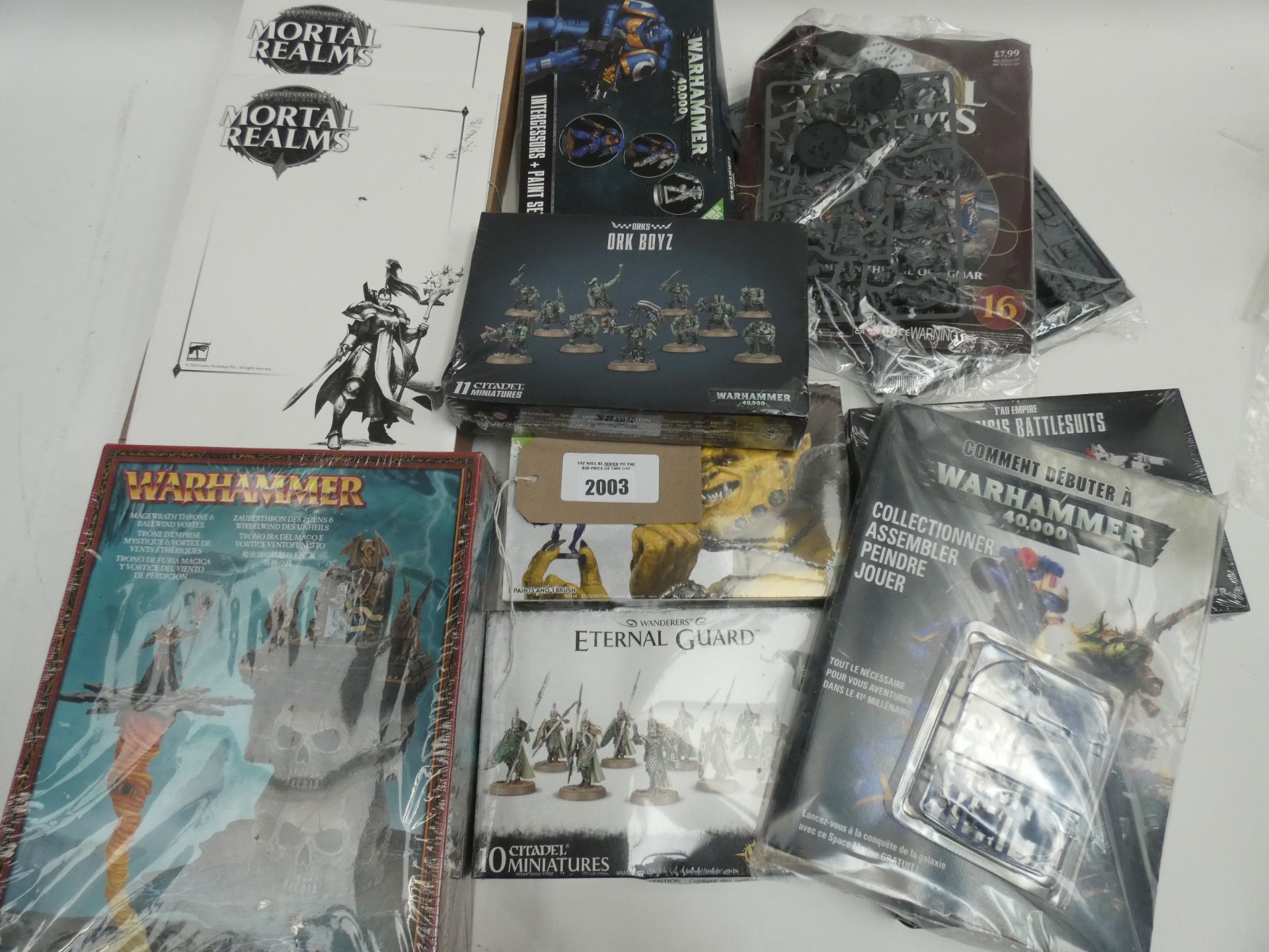 Bag containing various Warhammer sets