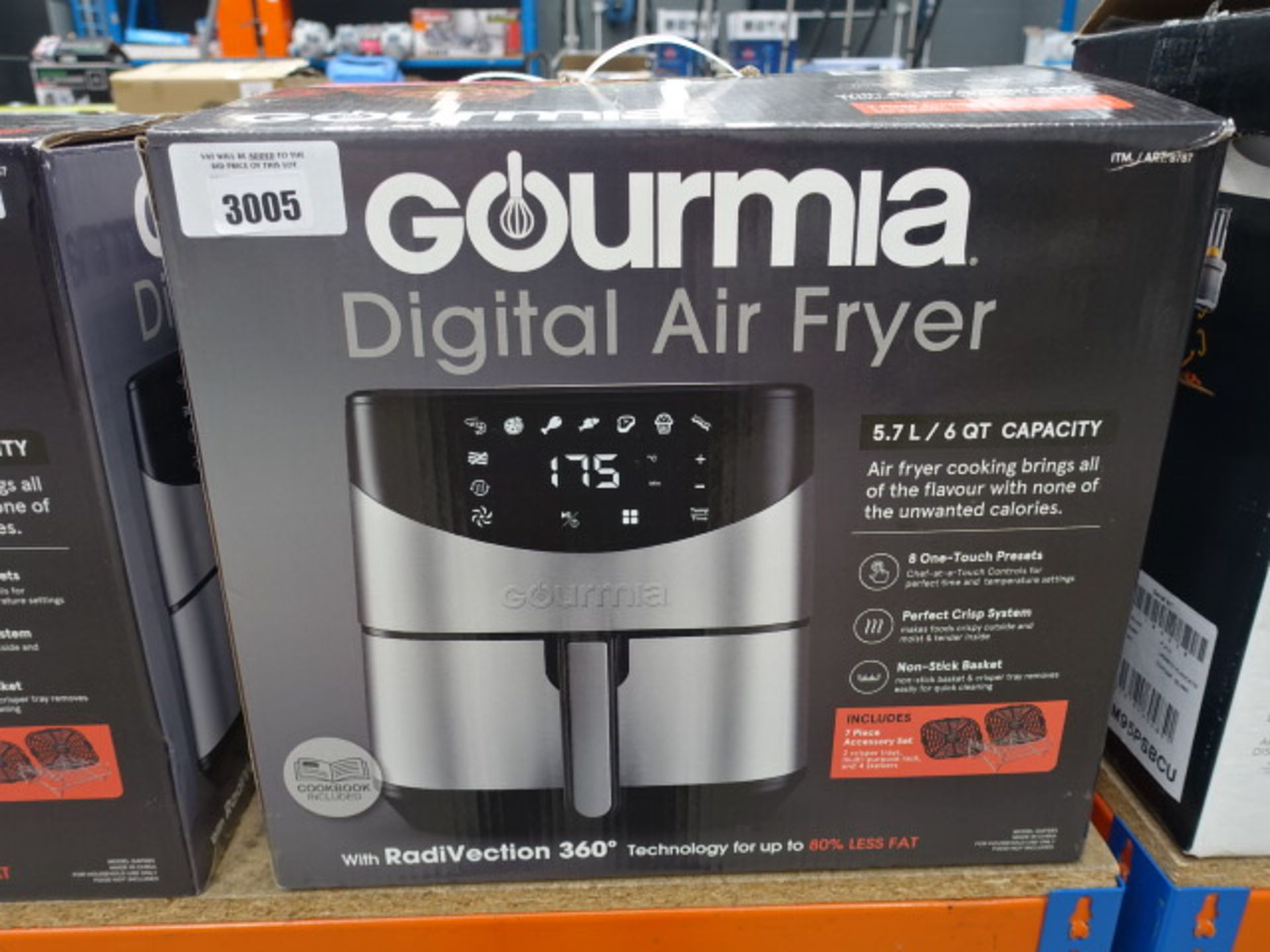 Boxed Gourmia digital air fryer