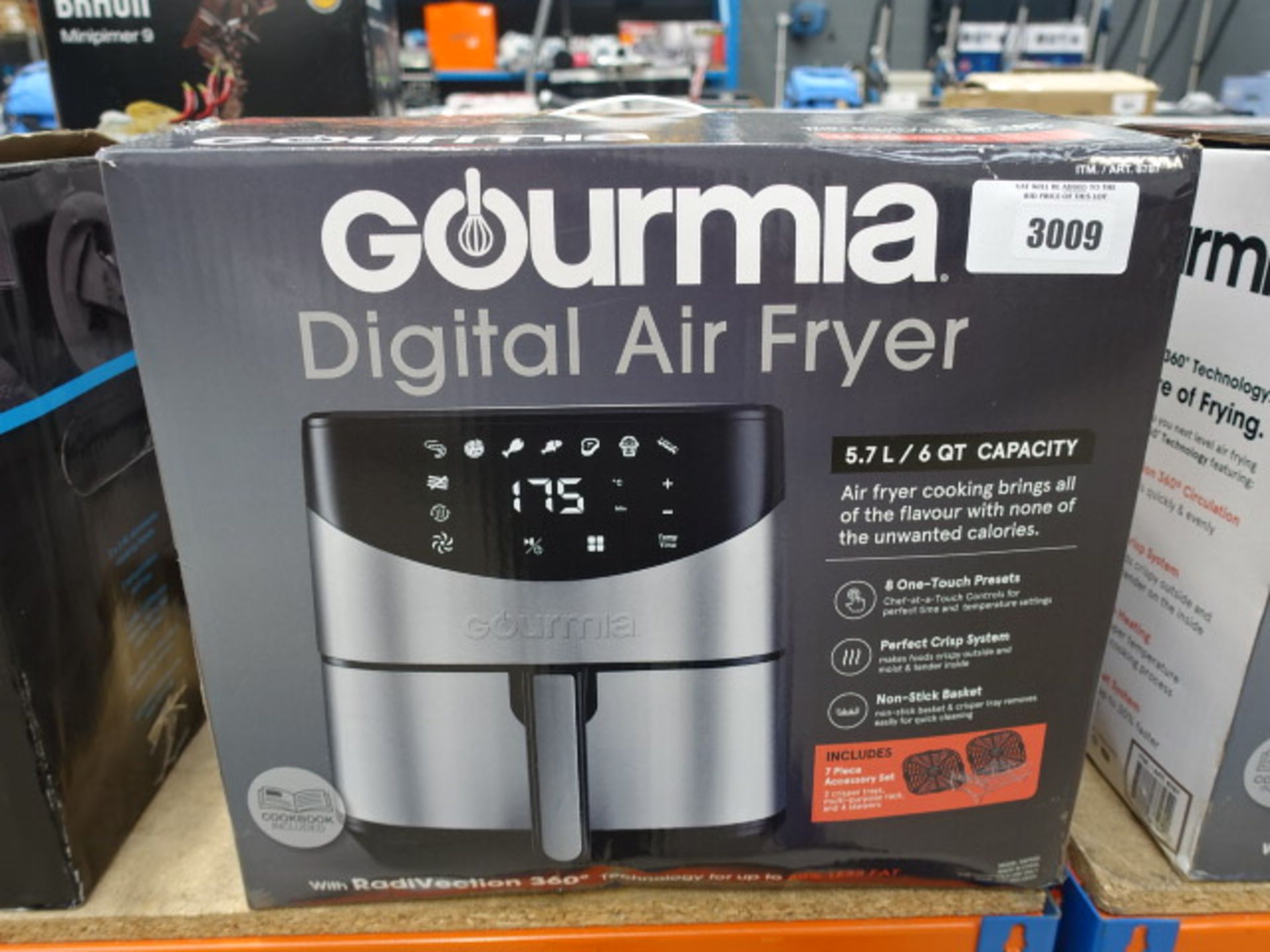 Boxed Gourmia digital air fryer