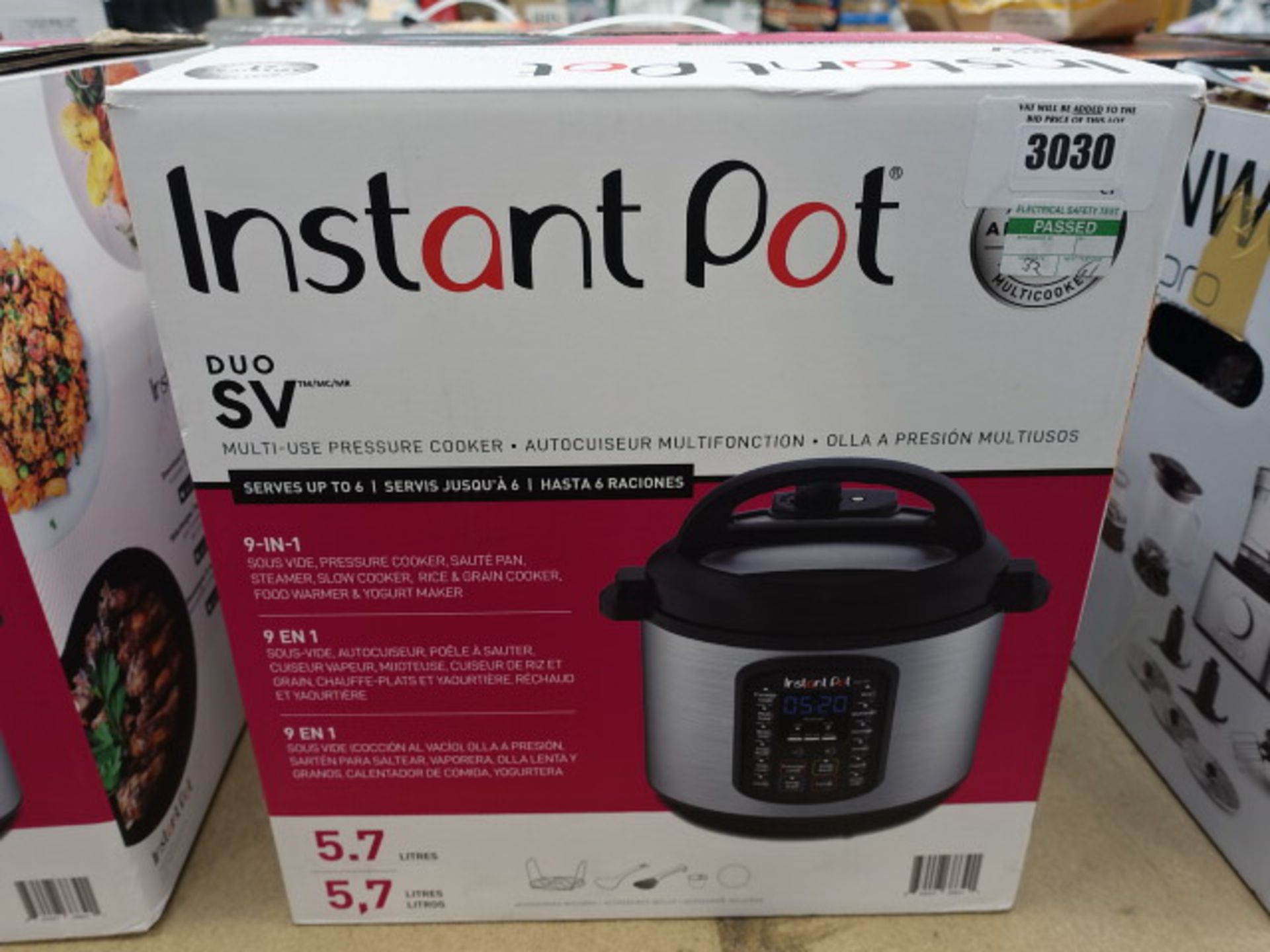 Boxed Instant Pot multi use pressure cooker