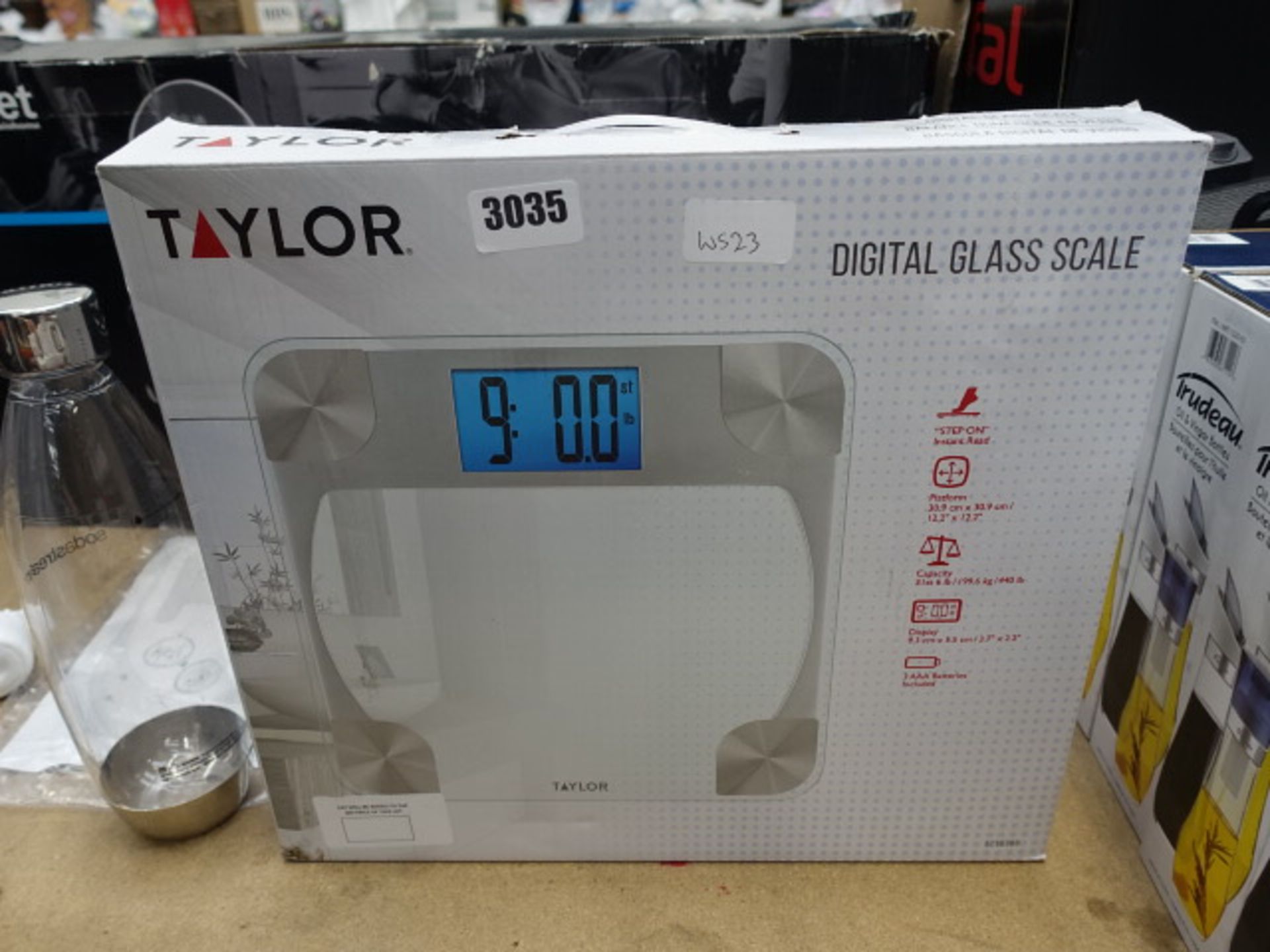 Boxed Taylor digital glass scale