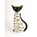 A Zell Schmider pottery cat, h.