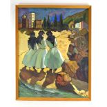 Mary Hobley (20th Century), 'The Sisters of Xemxija', signed and dated '68, oil on canvas,