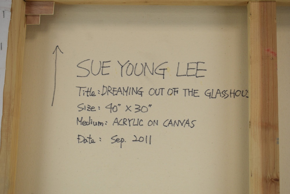 Sue Young Lee (21st Century), 'Dreaming out of the Glasshouse', signed and dated Sep 2011 verso, - Image 2 of 2