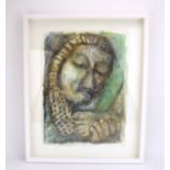 Juliet Wimhurst (Norfolk), 'Mary Magdalen', signed, mixed media on paper, 42 x 30.