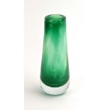 Ronald Stennett-Willson for Wedgwood, a bottle green cased glass vase, h.