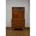 An Art Deco German rosewood cabinet, c.