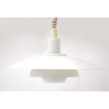 A Danish Jeka Viktoria white enamelled ceiling light CONDITION REPORT: Working order