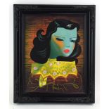 Miss Swanne (Contemporary), A modern take on Tretchikoff's 'Chinese Girl', signed, colour print,