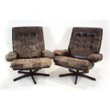 A pair of 1960's Swedish Nassjo Mobel lounge armchairs by Gote Mobler,