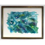 Karen Austin (20th Century), A hand-dyed mixed media abstract, signed,