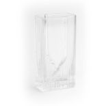 Tapio Wirkkala (1915-1985) for Iittala, a Sointu (slab) vase of clear glass moulded form, h.