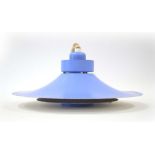 A Danish Horn Type 755 blue enamelled three-tier ceiling light CONDITION REPORT: