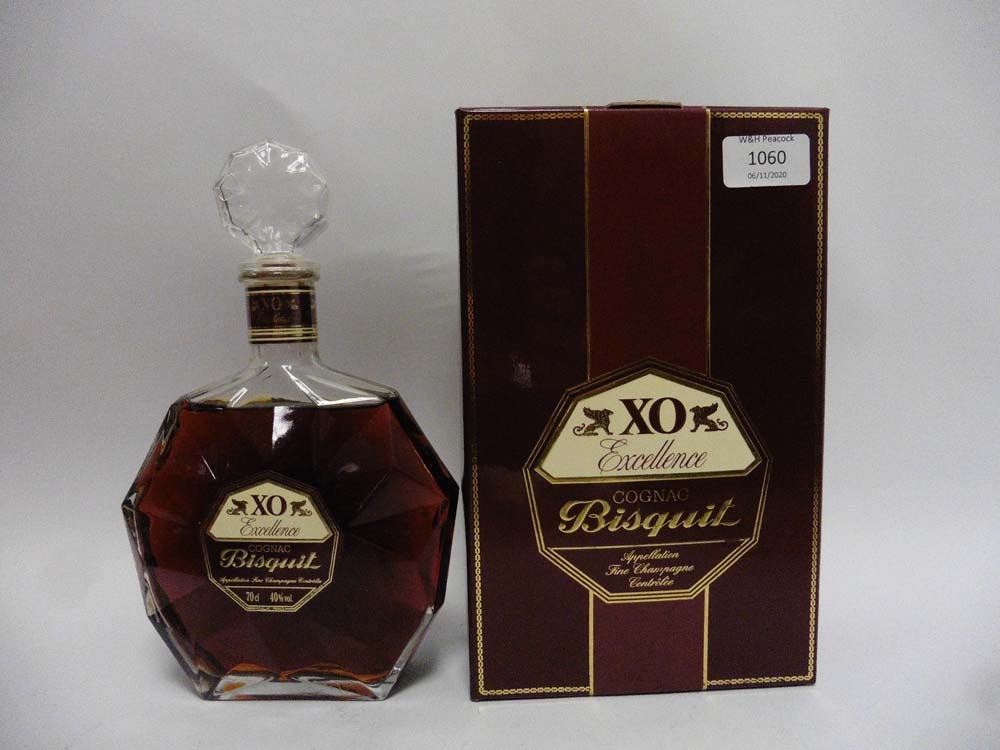A bottle of Bisquit XO Excellence Fine Champagne Cognac with box 40% 70cl