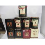 9 Bell's Christmas Bell Decanter with cartons/boxes for 1989(2 off) & 1990 43% 75cl plus 1991,1993,