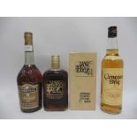 3 bottles, 1x Martell VS Fine Cognac 40% 70cl,