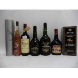 5 bottles, 1x Quinta Do Estanho Tawny Port, 2x Croft Original Sherry 75cl & 1 litre,
