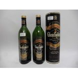 2 old bottles of Glenfiddich Pure Malt Single Malt Special Old Reserve Scotch Whisky, 1 with carton,