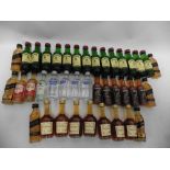40 miniatures comprising 6 Johnnie Walker 12 yr old Black Label Whisky, 14 Jameson Irish Whiskey,