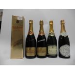 4 bottles of Champagne, 2x Charles Heidsieck Brut Reserve (one boxed),